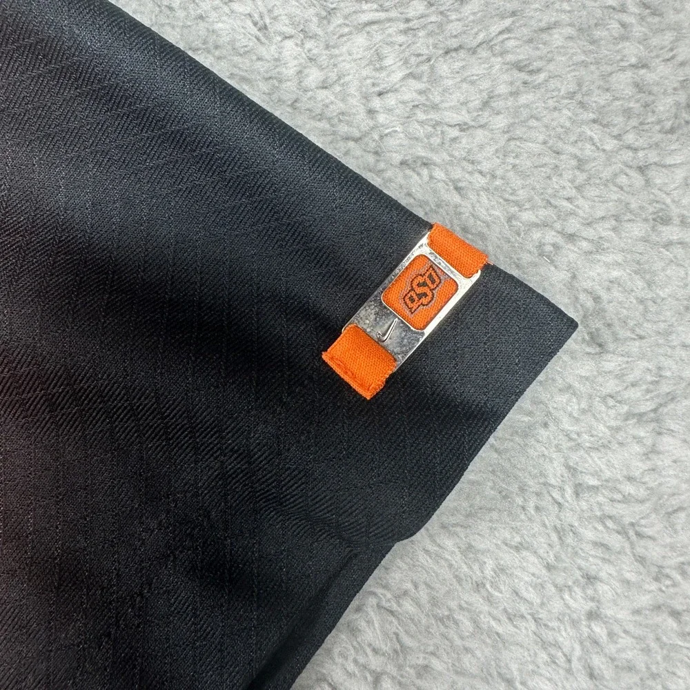 Oklahoma State Cowboys Nike Dri-Fit Polo Mens XXL Black Orange Golf OSU Football